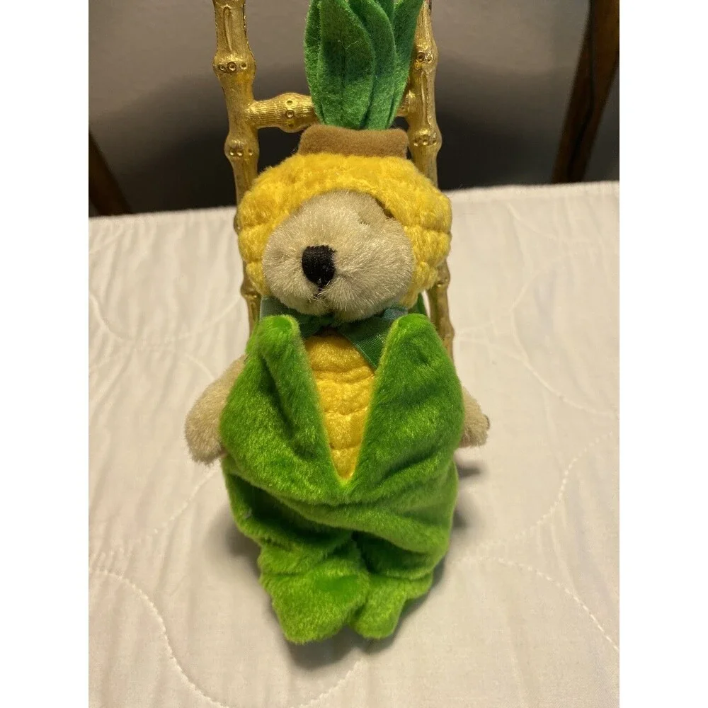 Ganz Wee Bear Village CORN On The COBB mini Teddy Bear Vintage